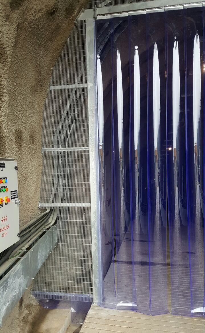 pvc curtain with stainless steel hanger