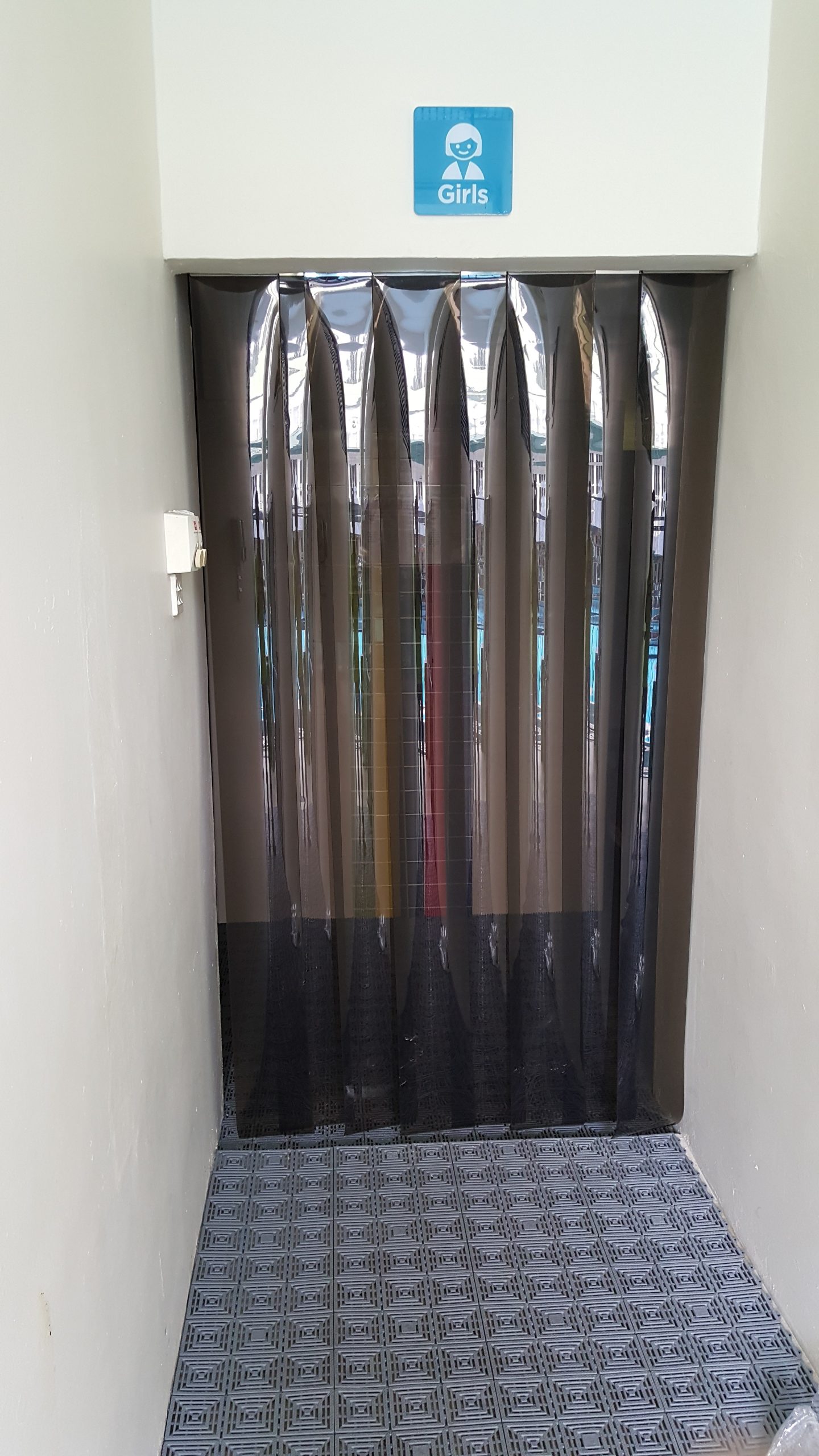 PVC Strip Curtain Black Tinted